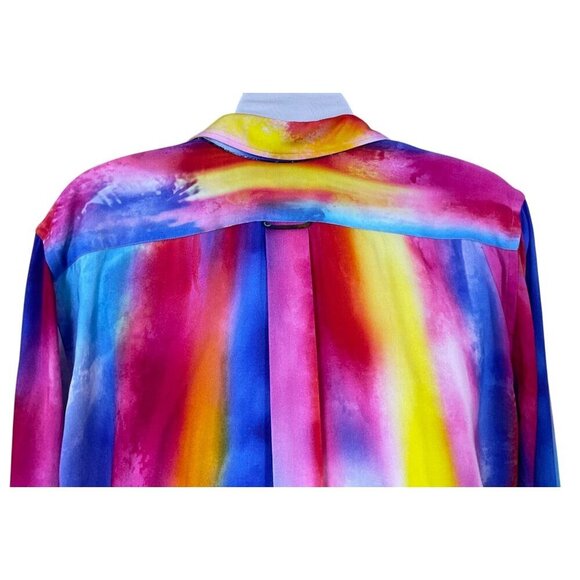 Robert Graham Ladies Long Sleeve Carrie Button Front Tropical Print Shirt Small - Picture 5 of 12